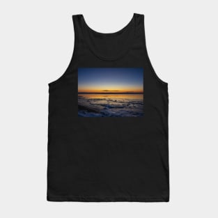 Dawn at an Icy Beach in Tracadie, New Brunswick Canada v1 Tank Top